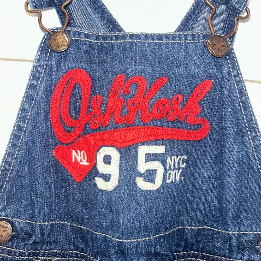 OshKosh B'Gosh 100% Cotton Blue Denim Carpenter Bib Overalls‎ 18 months